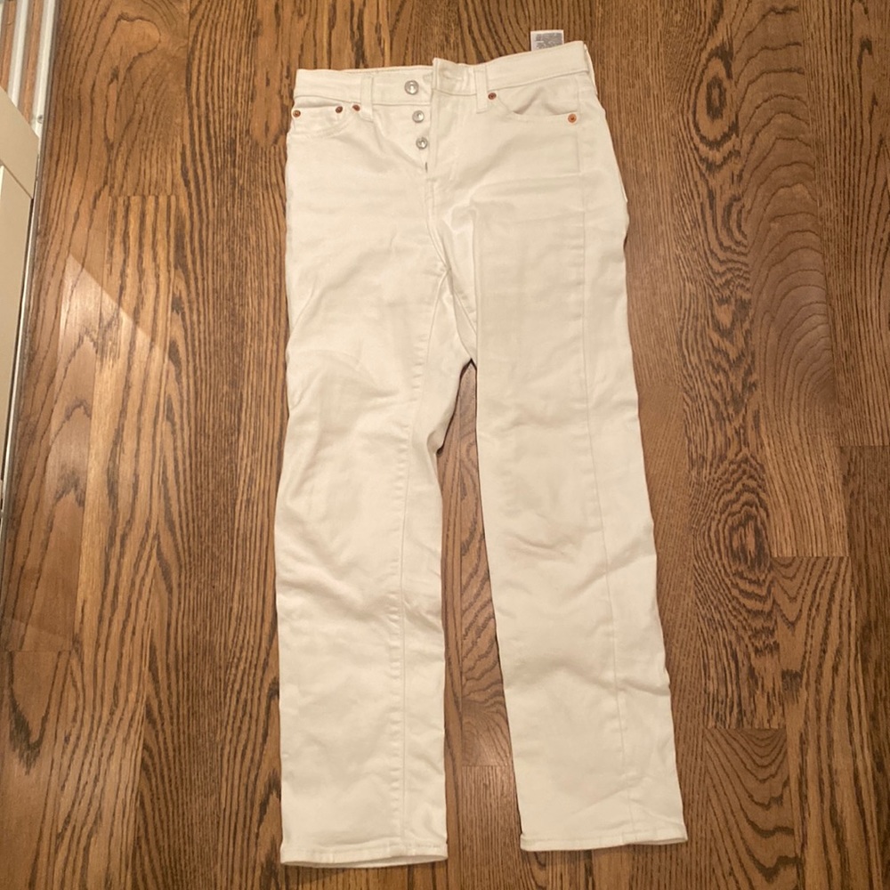 Levi Straight white jeans